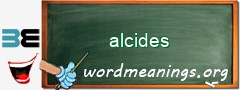 WordMeaning blackboard for alcides